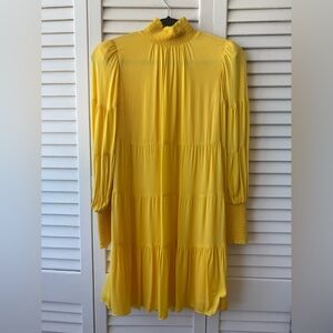 Alice and Olivia Elegant Yellow Smocked Dress